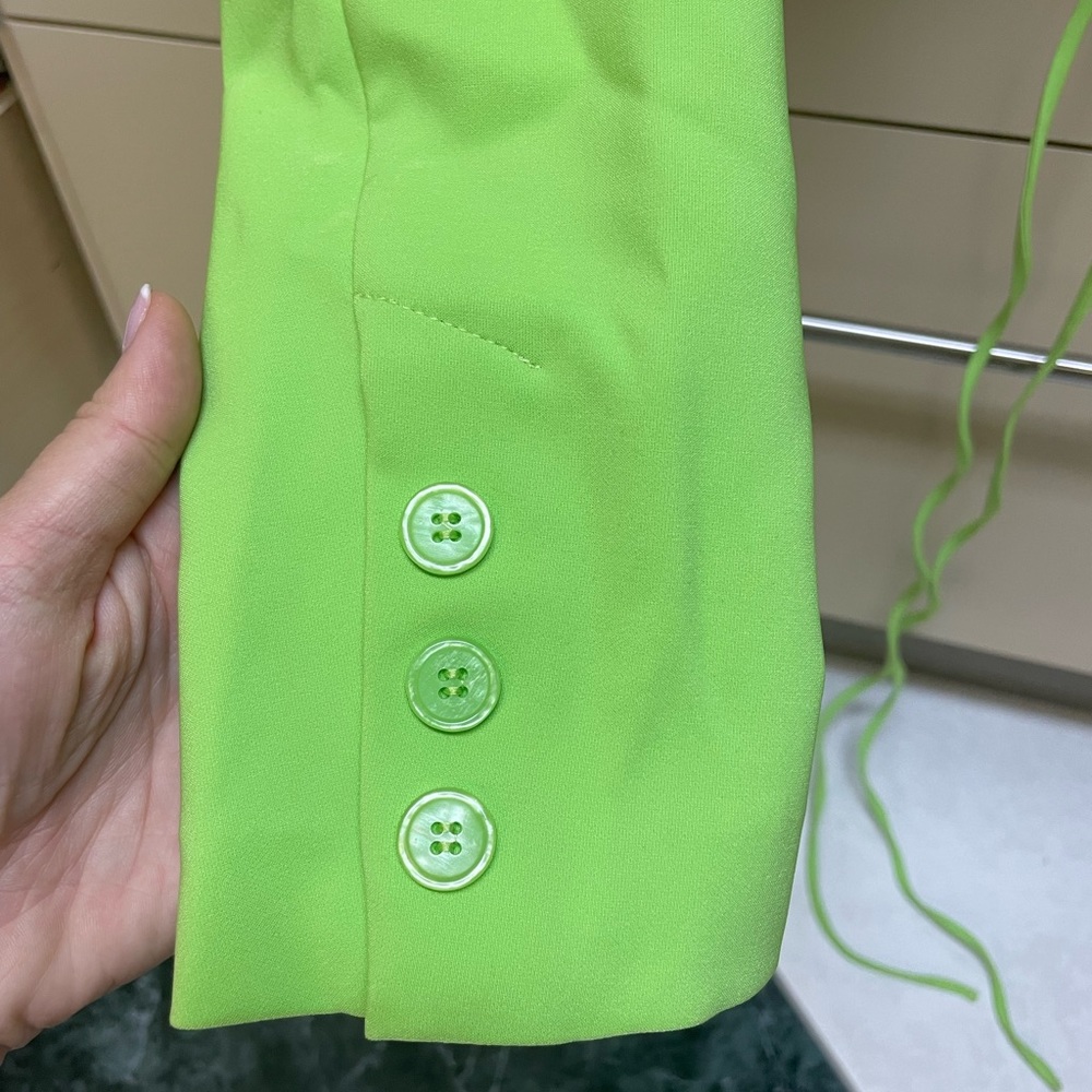 Zara neon green crop blazer NEW, never worn